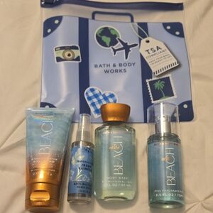 Bath & Body Works At The Beach Set - Blue & Gold Accents